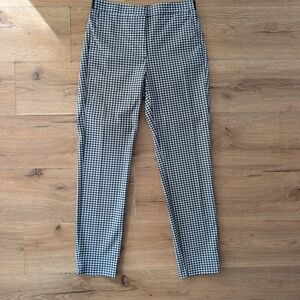 Zara Black and White Checkered Pants